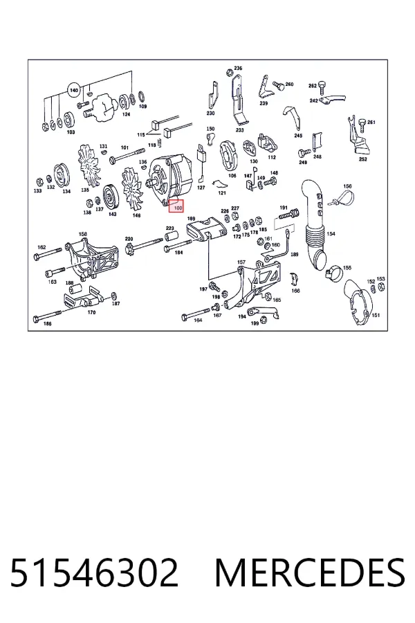 Alternador 51546302 Mercedes