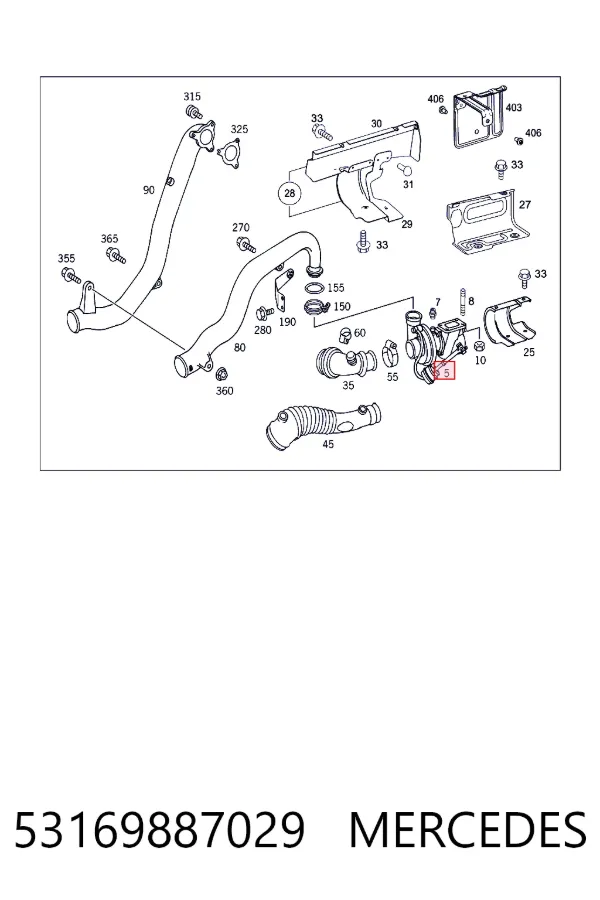 Turbocompresor 53169887029 Mercedes
