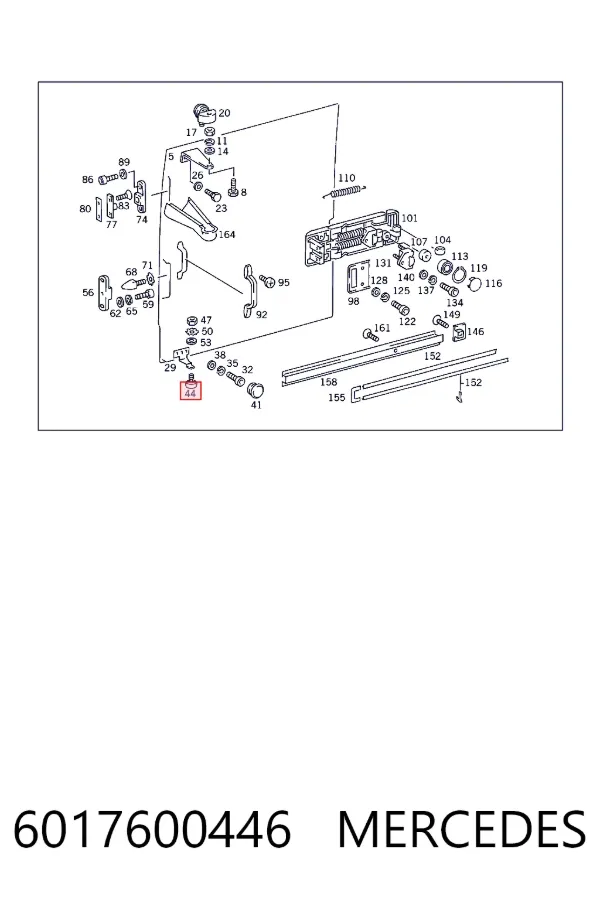 Kit de reparación de rodillo de puerta corrediza 6017600446 Mercedes