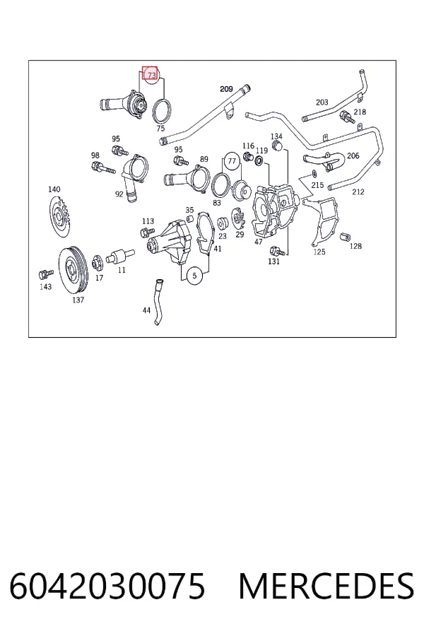 Termostato 6042030075 Mercedes