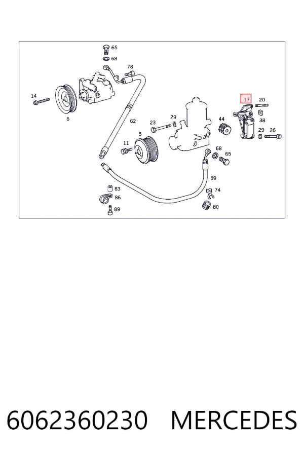 Soporte de bomba de dirección asistida 6062360230 Mercedes