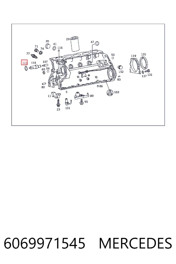 Anillo de sellado de inyector de lubricación de cadena de distribución 6069971545 Mercedes