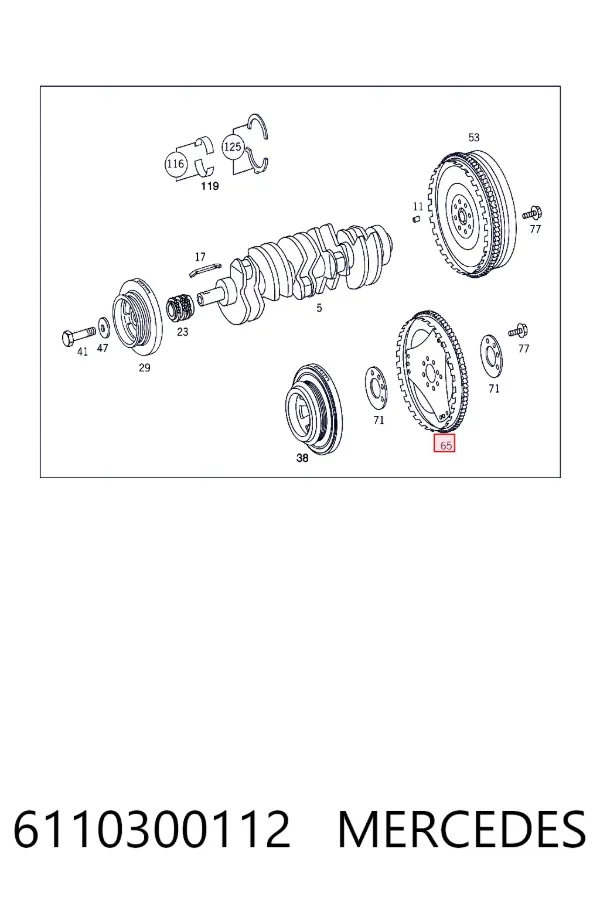 Volante motor 6110300112 Mercedes