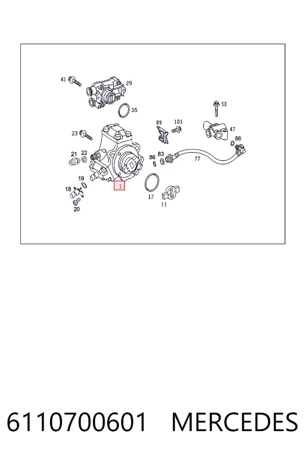 Bomba inyectora 6110700601 Mercedes