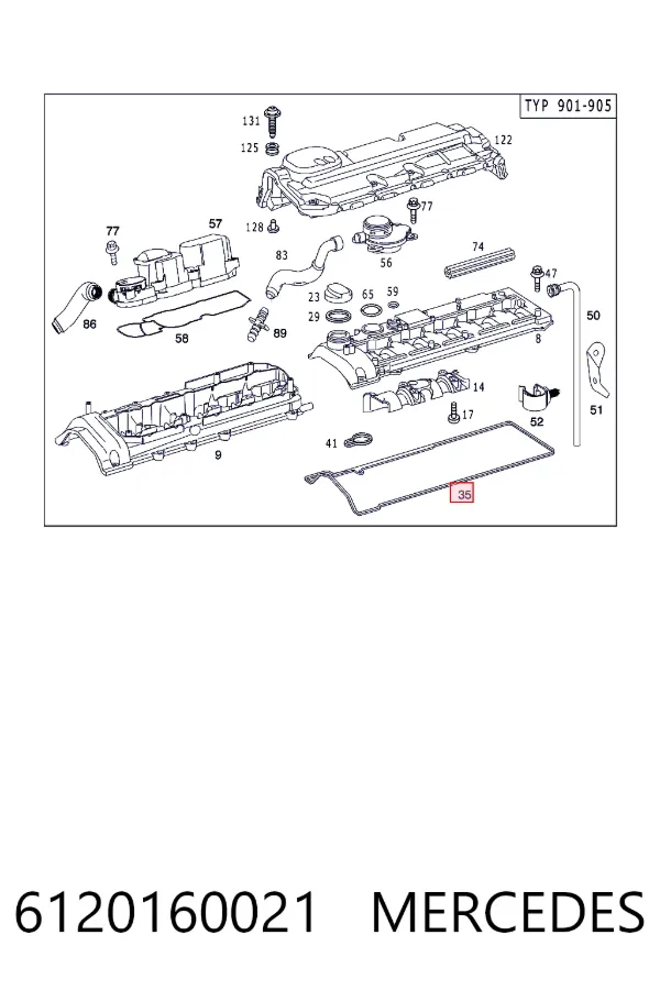 Junta tapa de balancines 6120160021 Mercedes