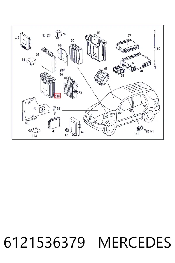 ECU 6121536379 Mercedes