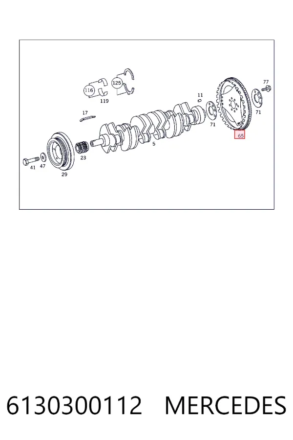 Volante motor 6130300112 Mercedes