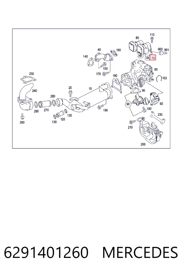 Válvula EGR 6291401260 Mercedes