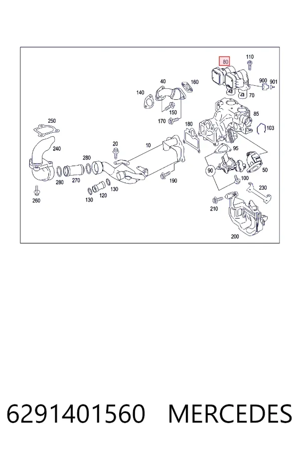 Válvula EGR 6291401560 Mercedes