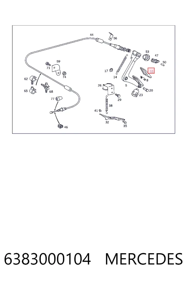 Pedal del acelerador 6383000104 Mercedes