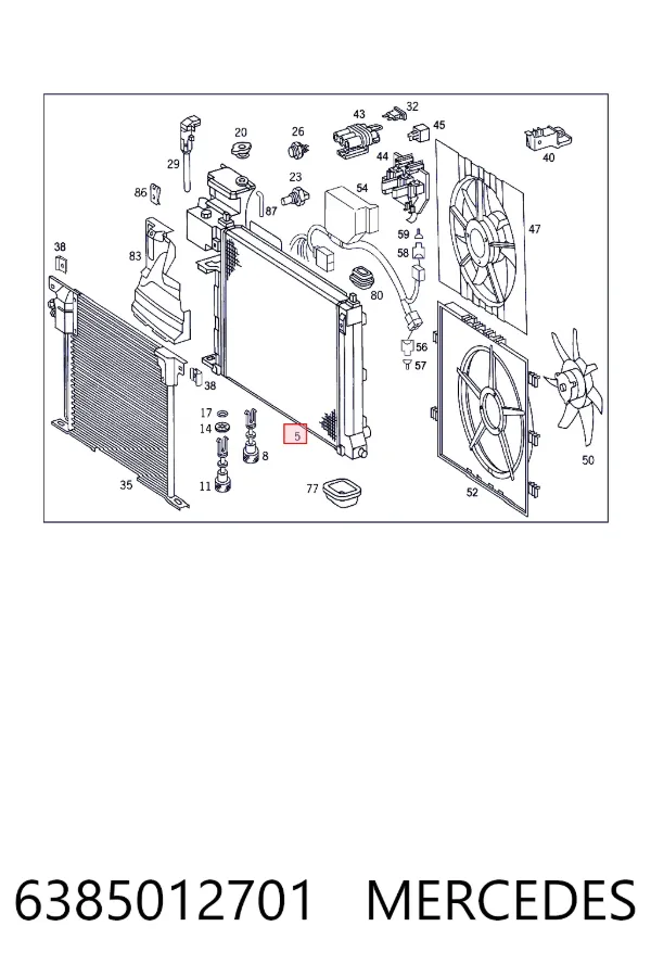 Radiador 6385012701 Mercedes