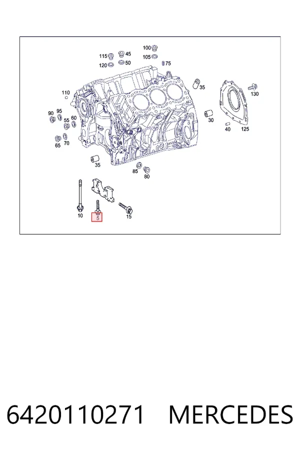 Tornillo de tapa de cojinete principal 6420110271 Mercedes