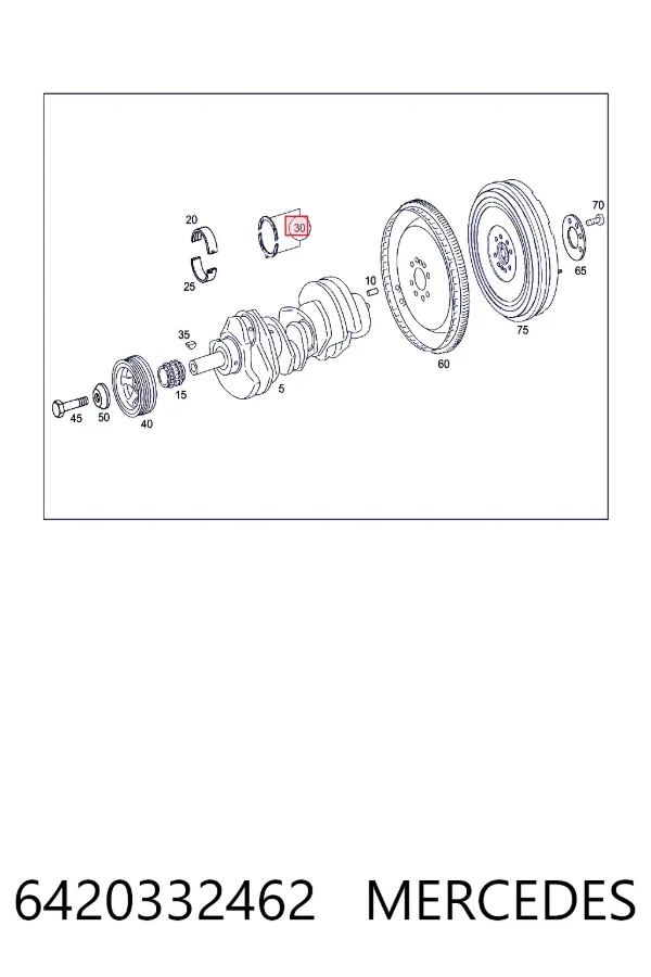 Juego de discos distanciador, cigüeñal, STD 6420332462 Mercedes