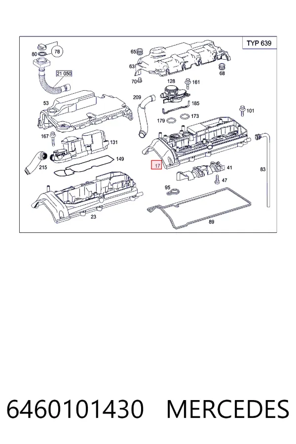 Tapa de balancines 6460101430 Mercedes