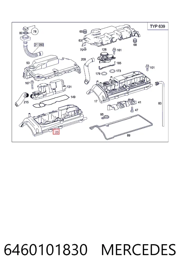 Tapa de balancines 6460101830 Mercedes