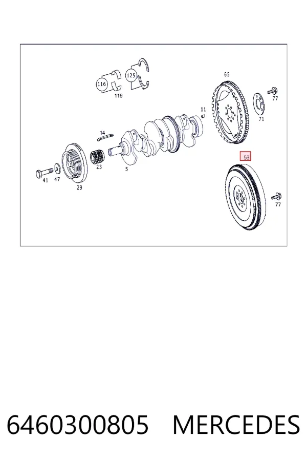 Volante motor 6460300805 Mercedes