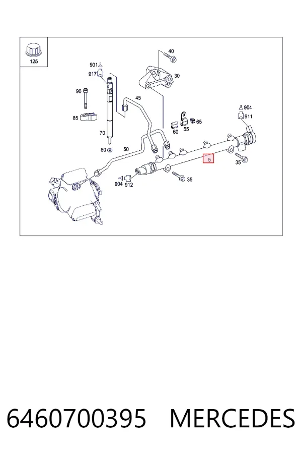 Rampa de combustible 6460700395 Mercedes