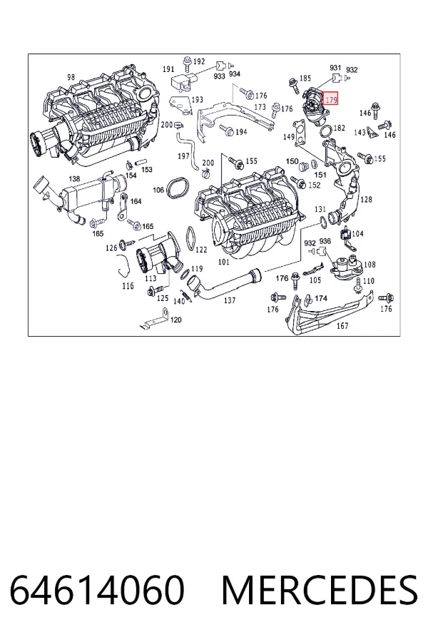 Válvula EGR 64614060 Mercedes