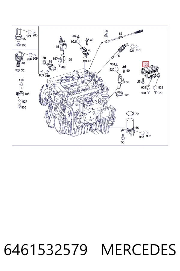 Relé de los calentadores 6461532579 Mercedes