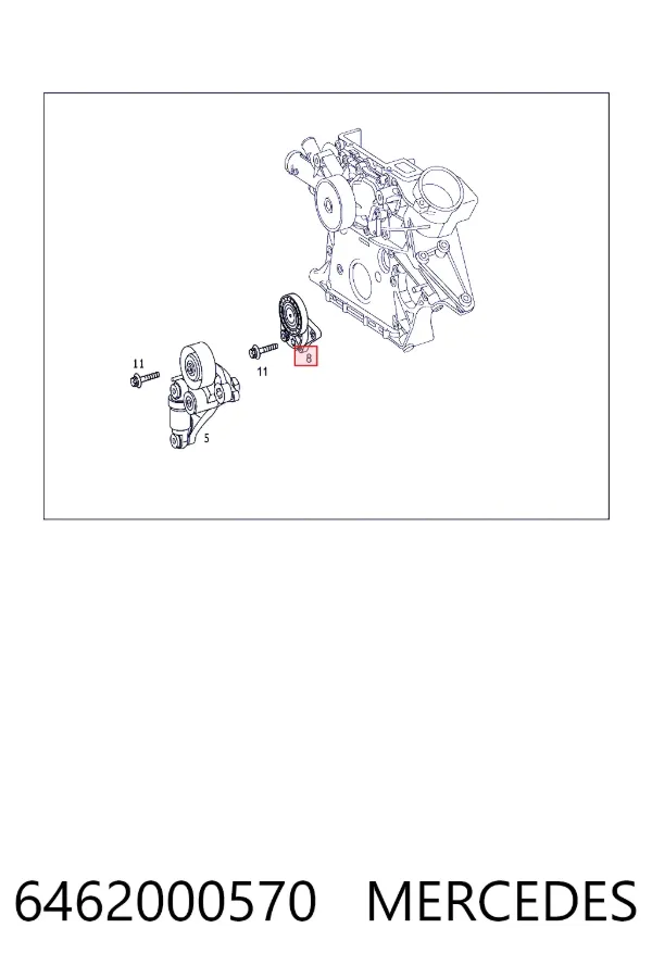 Tensor de correa poli V 6462000570 Mercedes