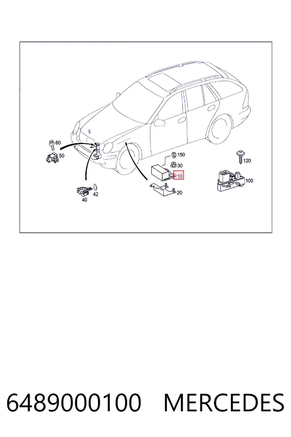 Relé de los calentadores 6489000100 Mercedes