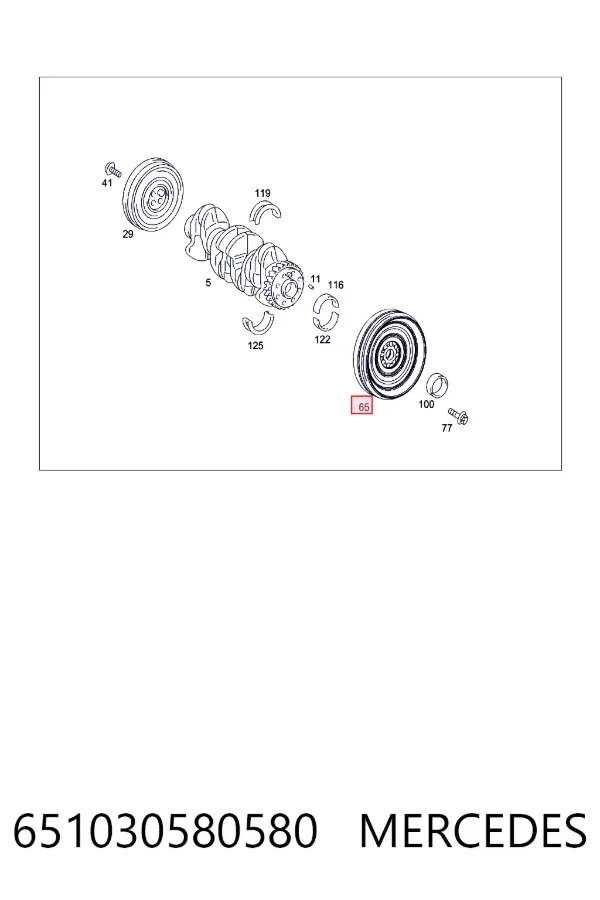 Volante motor 651030580580 Mercedes