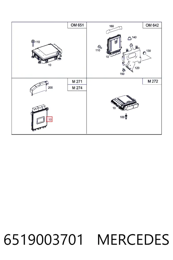 ECU 6519003701 Mercedes