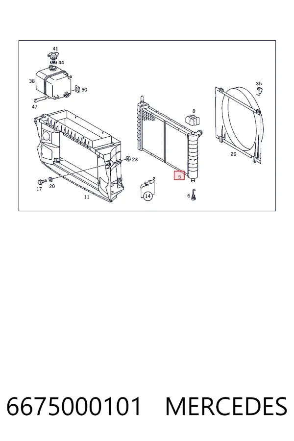 Radiador 6675000101 Mercedes