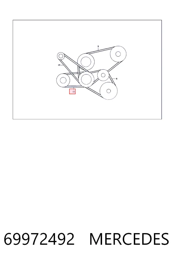 Correa de alternador 69972492 Mercedes