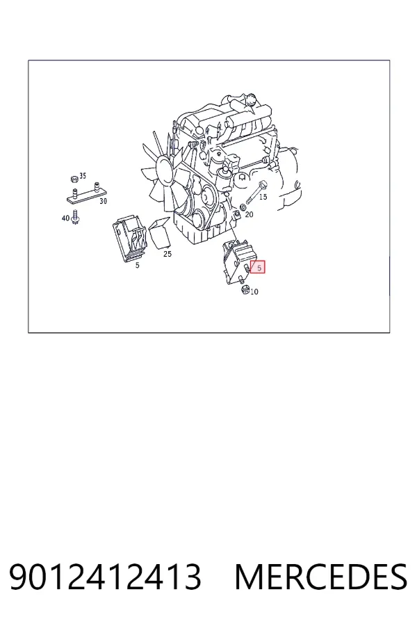 Soporte de motor, Izquierda / Derecha 9012412413 Mercedes