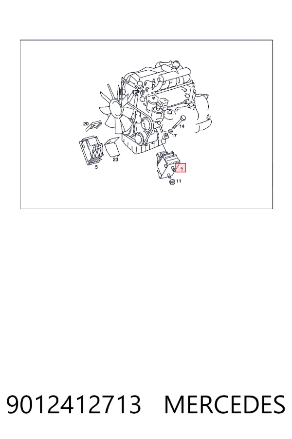 Soporte de motor, Izquierda / Derecha 9012412713 Mercedes