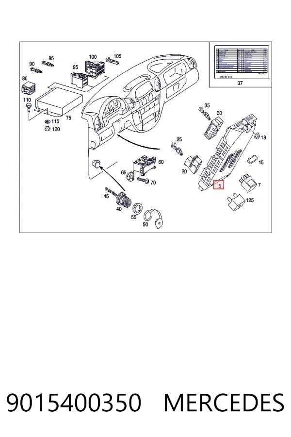 Caja de fusibles 9015400350 Mercedes