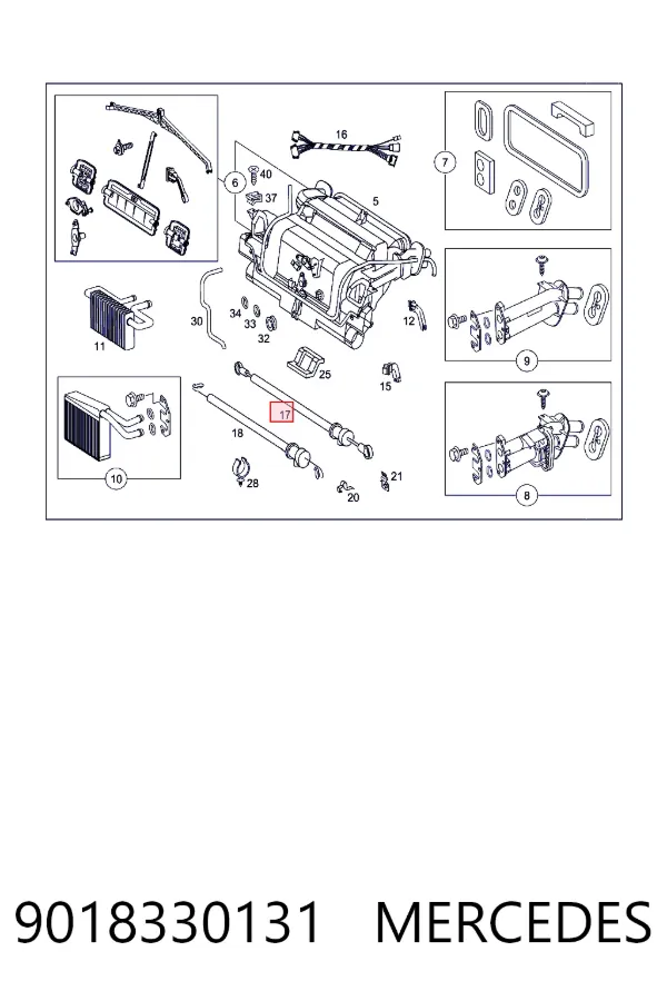 Cable de control de calefacción 9018330131 Mercedes