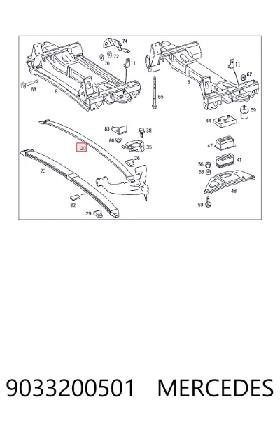 Ballesta delantera MERCEDES 9033200501