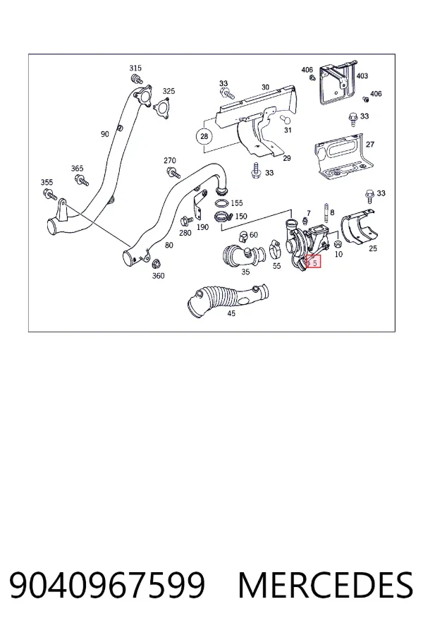 Turbocompresor 9040967599 Mercedes