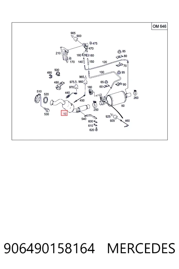 Catalizador 906490158164 Mercedes