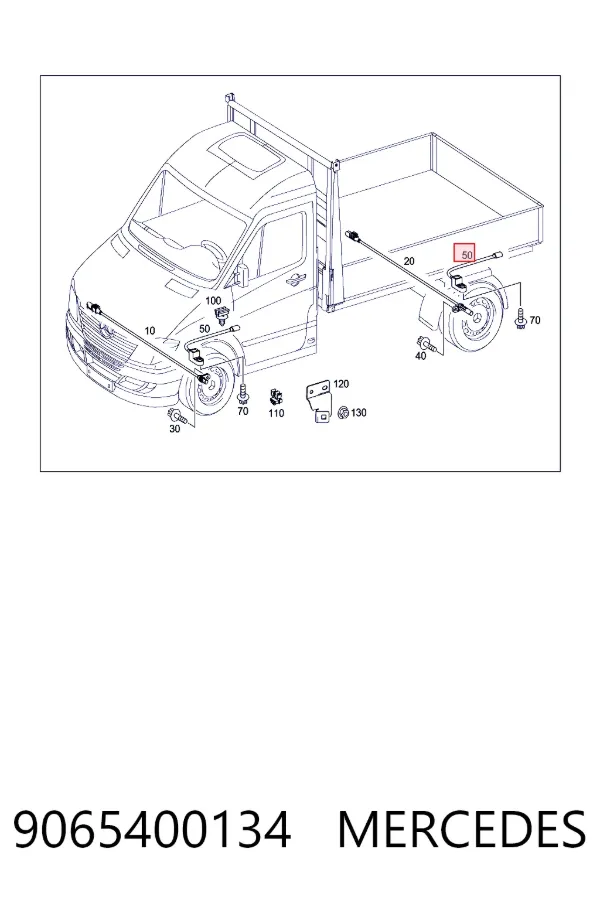 Sensor ABS trasero 9065400134 Mercedes
