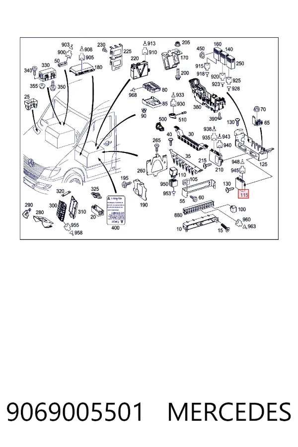 Módulo de control electrónico de la transmisión automática 9069005501 Mercedes