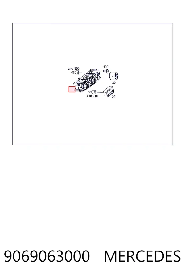 Unidad de control aire acondicionado 9069063000 Mercedes
