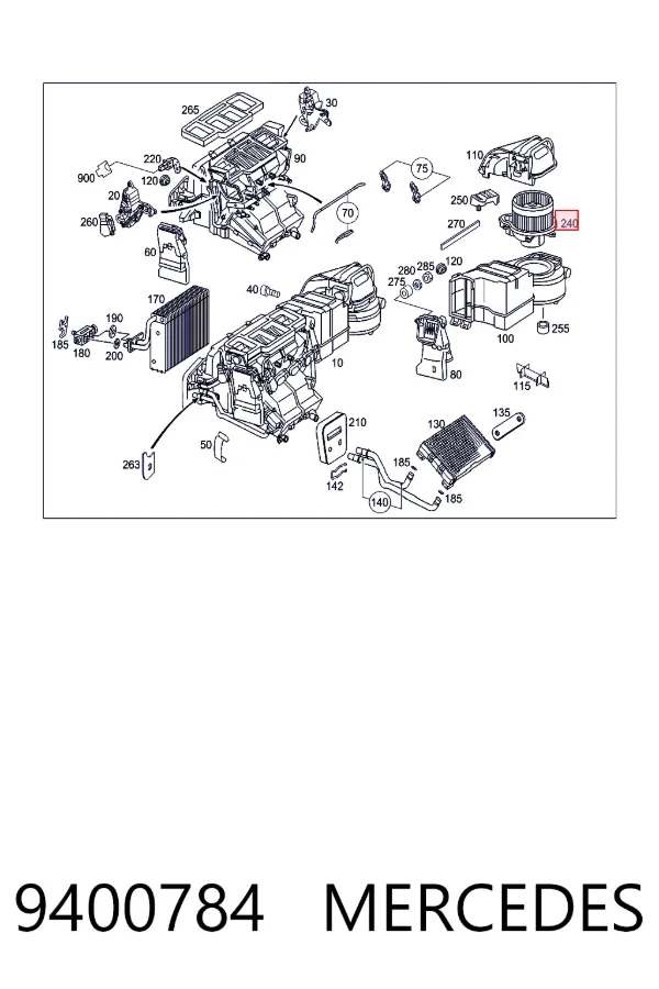 Ventilador habitáculo 9400784 Mercedes