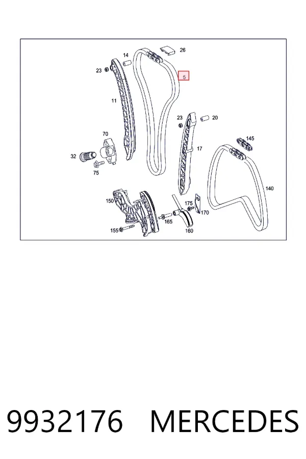 Cadena de distribución 9932176 Mercedes