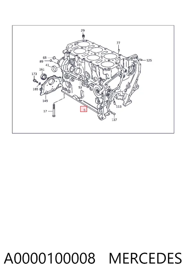 Bloque de cilindros del motor A0000100008 Mercedes