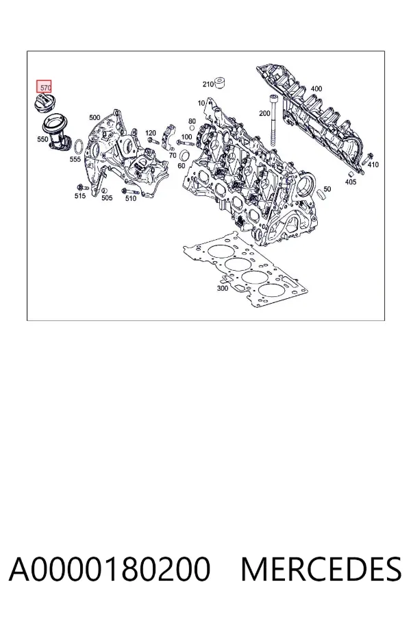 Tapa de aceite de motor A0000180200 Mercedes
