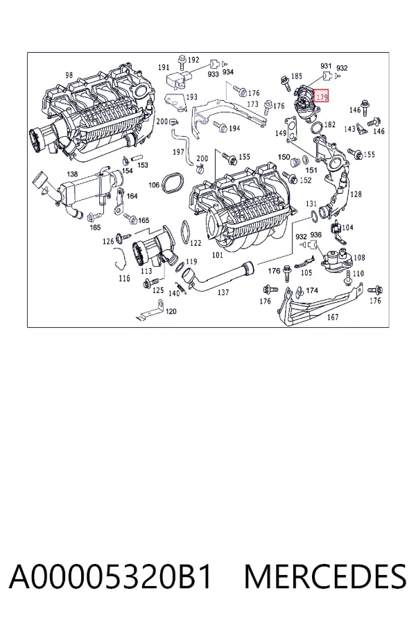 Válvula EGR A00005320B1 Mercedes