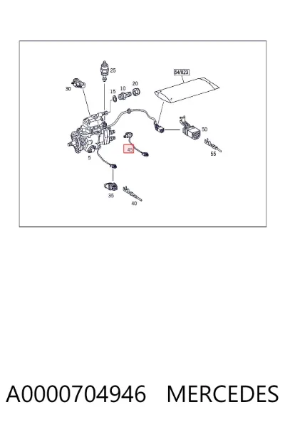 Avance automático de inyección de combustible MERCEDES A0000704946
