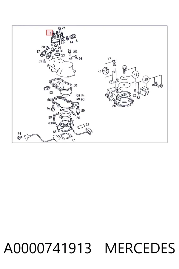 Dosificador de combustible (KE-Jetronic) A0000741913 Mercedes