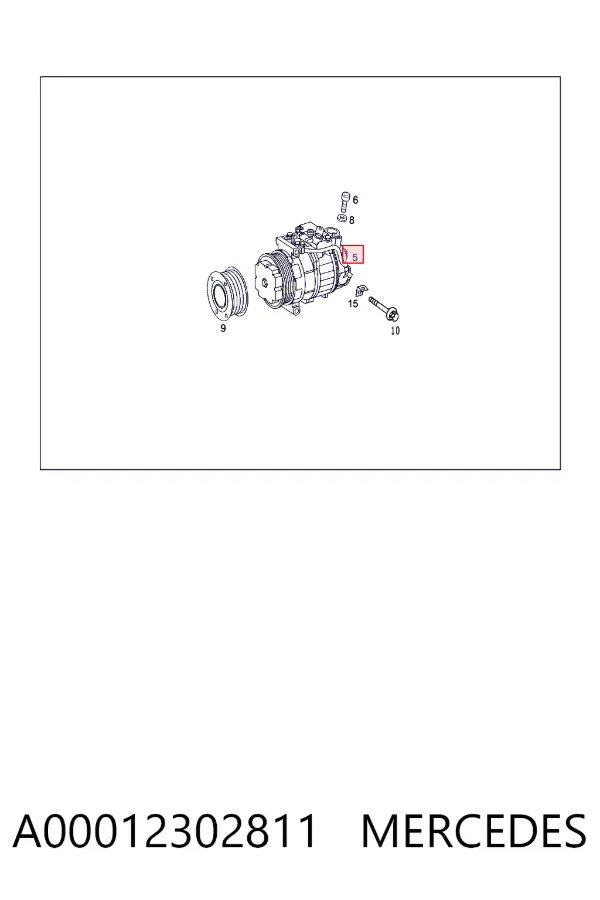 Compresor de aire acondicionado A00012302811 Mercedes