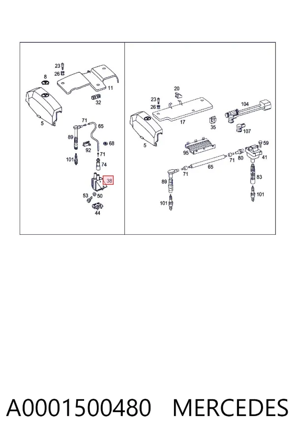 Bobina A0001500480 Mercedes