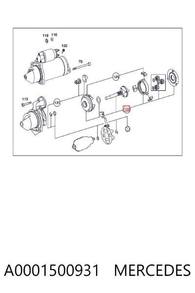 Reductor de arranque MERCEDES A0001500931