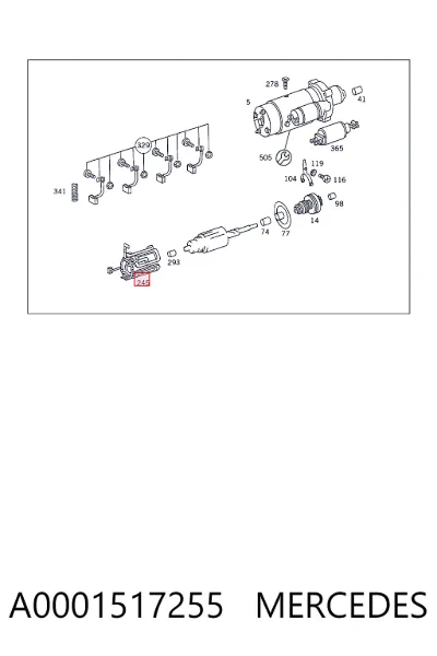 Bobinado del estator del motor de arranque MERCEDES A0001517255